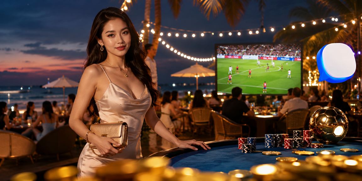 Người dùng xem và đặt cược bóng đá tại bãi biển Phú Quốc
